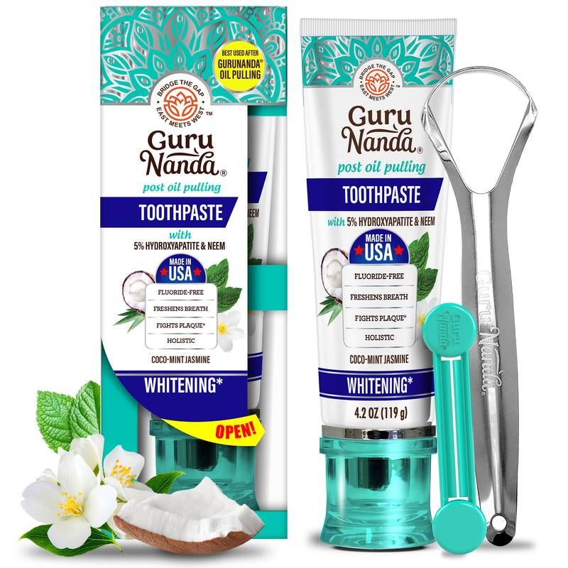 CEO's Preferred Oral Care Set: Toothpaste, Cocomint 8oz Oil Pulling Solution, and Breath Harmonizer Dual Barrel Mouthwash