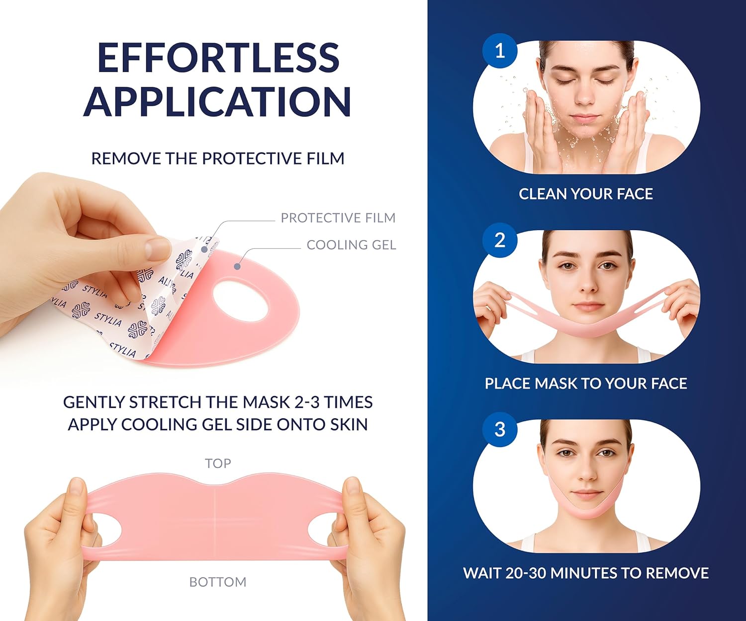 V Line Lifting Collagen Face Mask - Double Chin Strap for Women - Jawline Shaper Face Lift Tape - Neck Lift Collagen Mask - Chin Strap for Sleeping - Hyaluronic Acid, Aloe Vera, Cica 10PC