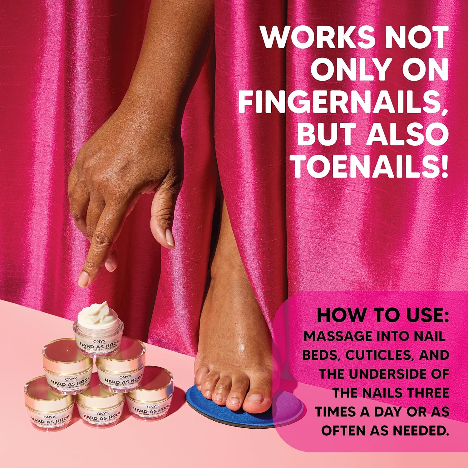 Hard as Hoof Nail Strengthening Cream with Coconut Scent, Nail Growth & Conditioning Cuticle Cream Stops Splits, Chips, Cracks & Strengthens Nails, 1 Oz