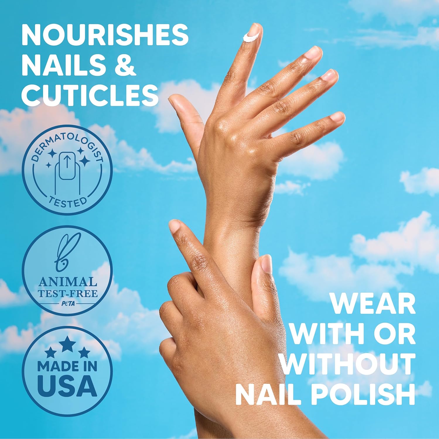 Hard as Hoof Nail Strengthening Cream with Coconut Scent, Nail Growth & Conditioning Cuticle Cream Stops Splits, Chips, Cracks & Strengthens Nails, 1 Oz